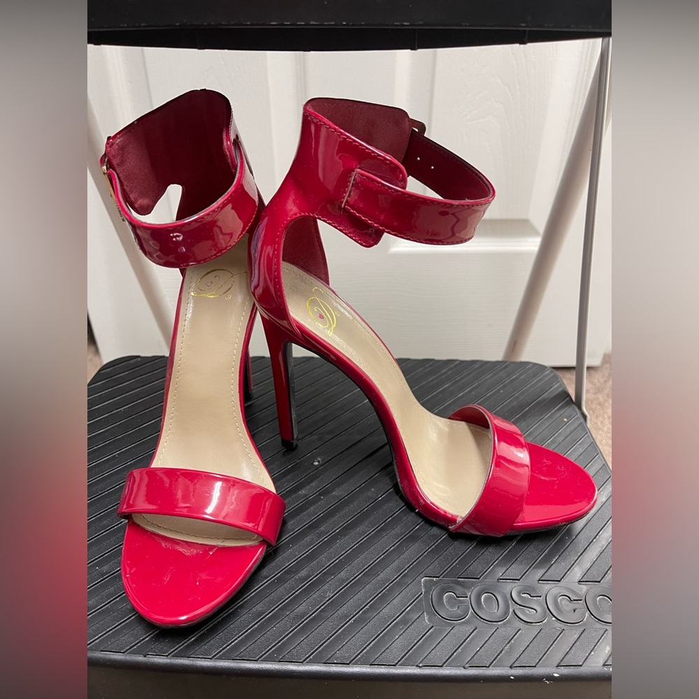 Elegant Red High Heel Sandals